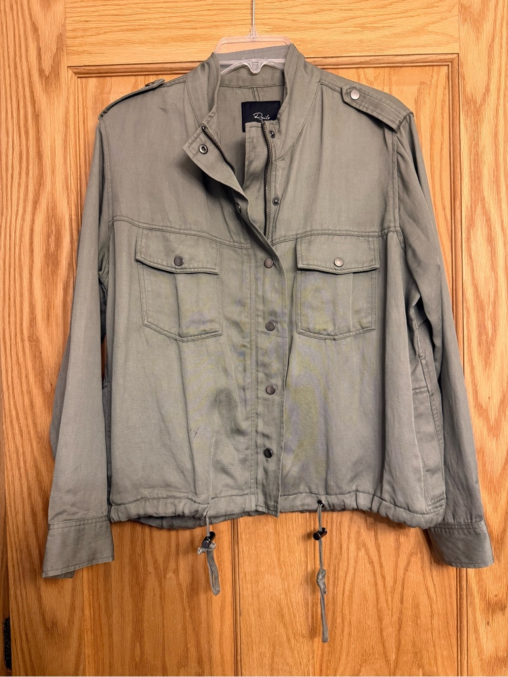 Rails Green Tencel Utility Jacket Women's Drawstring Military Style size Medium